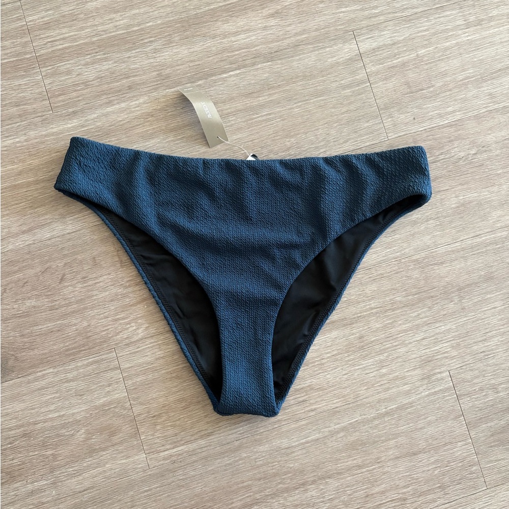 NWT- J. Crew Textured High-Waist Bikini Bottom